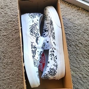 Vans Slip Ons "Create Ur Color" U Color white size 11 women - new with tags